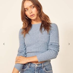 Reformation alpaca cropped sweater